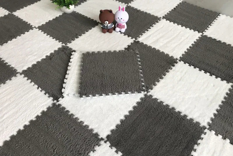 Purilite Select 30x30CM Soft Plush Children Kids Rug Play Mat