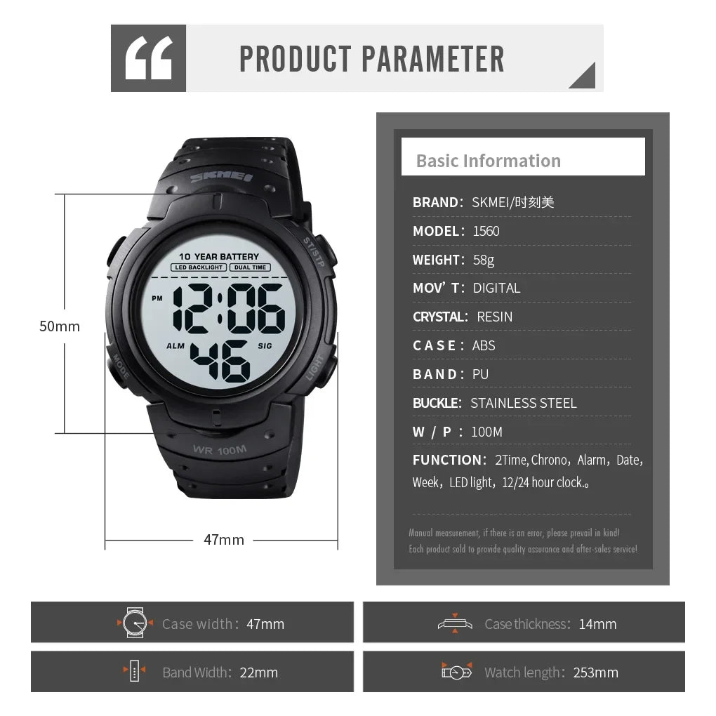 SKMEI 1560 Men’s Digital Watch