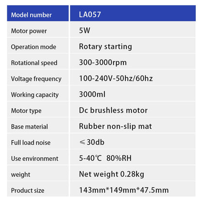 Purilite Select Magnetic Stirrer Mini Lab Stir Mixer Portable Liquid Stirrer Plate with Stir Bar 3L 3000RPM for Laboratory (EU Plug)