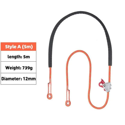 Purilite Select Adjustable Safety Rope | Electrician Height Work Positioning Belt | 12mm Fall Prevention Rope | Construction Belay and Rigging Equipment