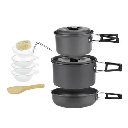 Purilite Camping Cookware Set (2“3 Persons with Kettle)