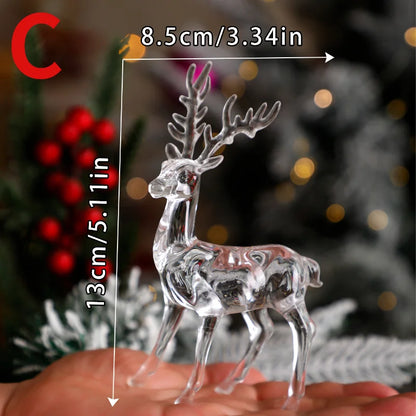 Purilite Select Plastic Crystal Deer Figurines