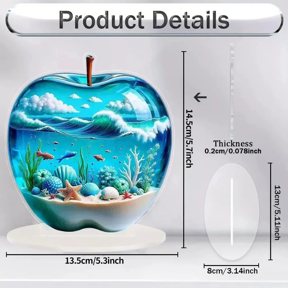 Purilite Select 2D Acrylic Apple Shape Table Ornaments