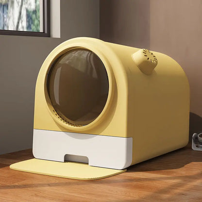 Purilite Select Fully Enclosed Extra Large Drawer-Style Cat Litter Box with Splash-Proof Space Capsule Design