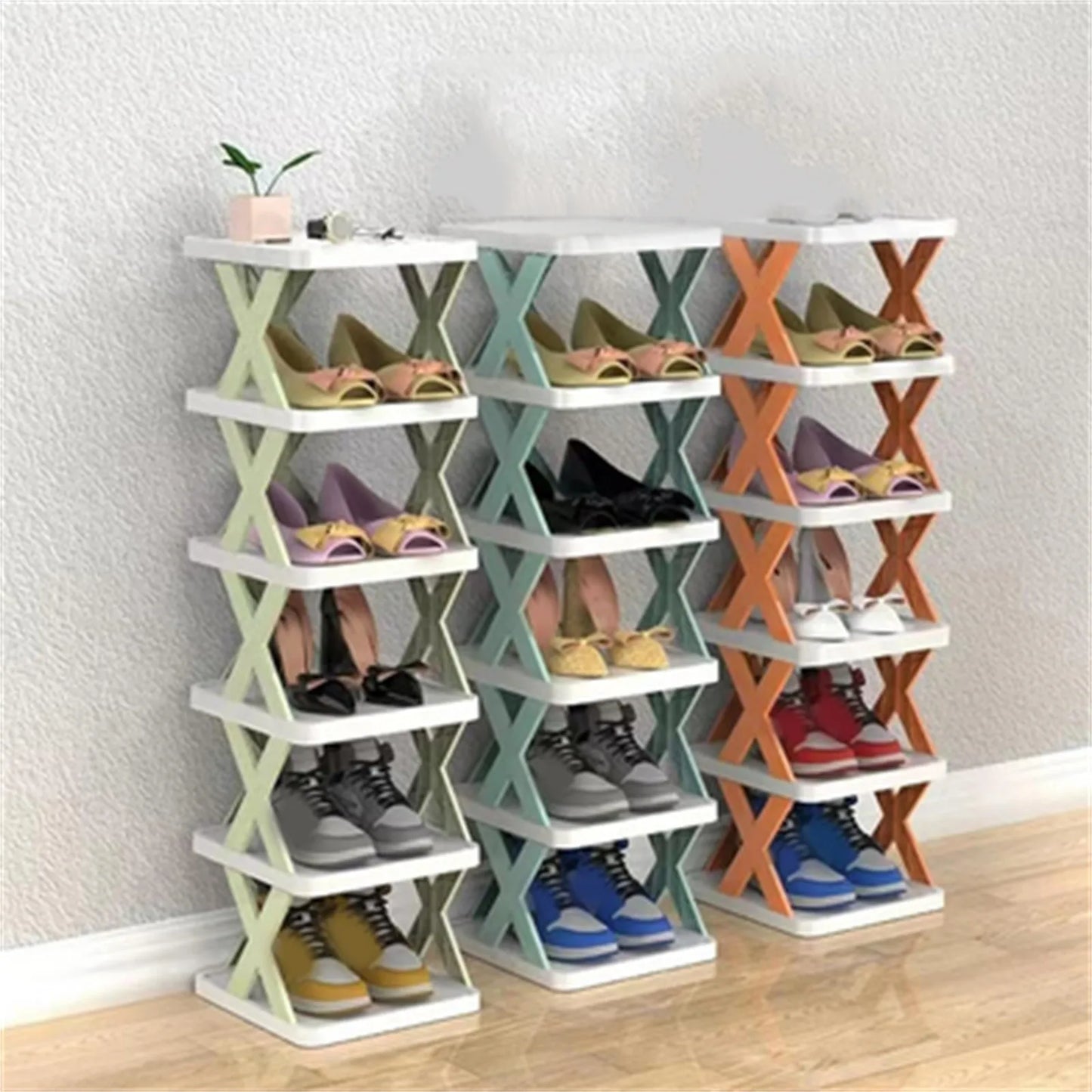 Purilite Select | Multi-Layer Detachable Shoe Rack Organizer | Space-Saving Plastic Shoe Storage Shelf for Home