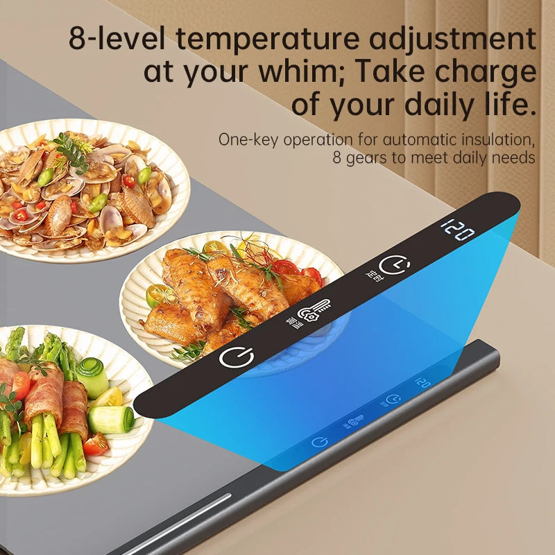 Purilite Select | Flexible Silicone Food Heating Pad | Foldable Electric Food Warming Tray with Smart Thermostat