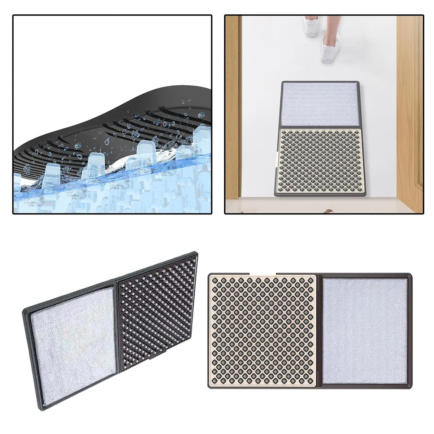 Purilite Select Disinfecting Shoe Sanitizing Entrance Doormat with Non-Slip Backing – Dual Zone Absorbent Floor Mat for Home and Office