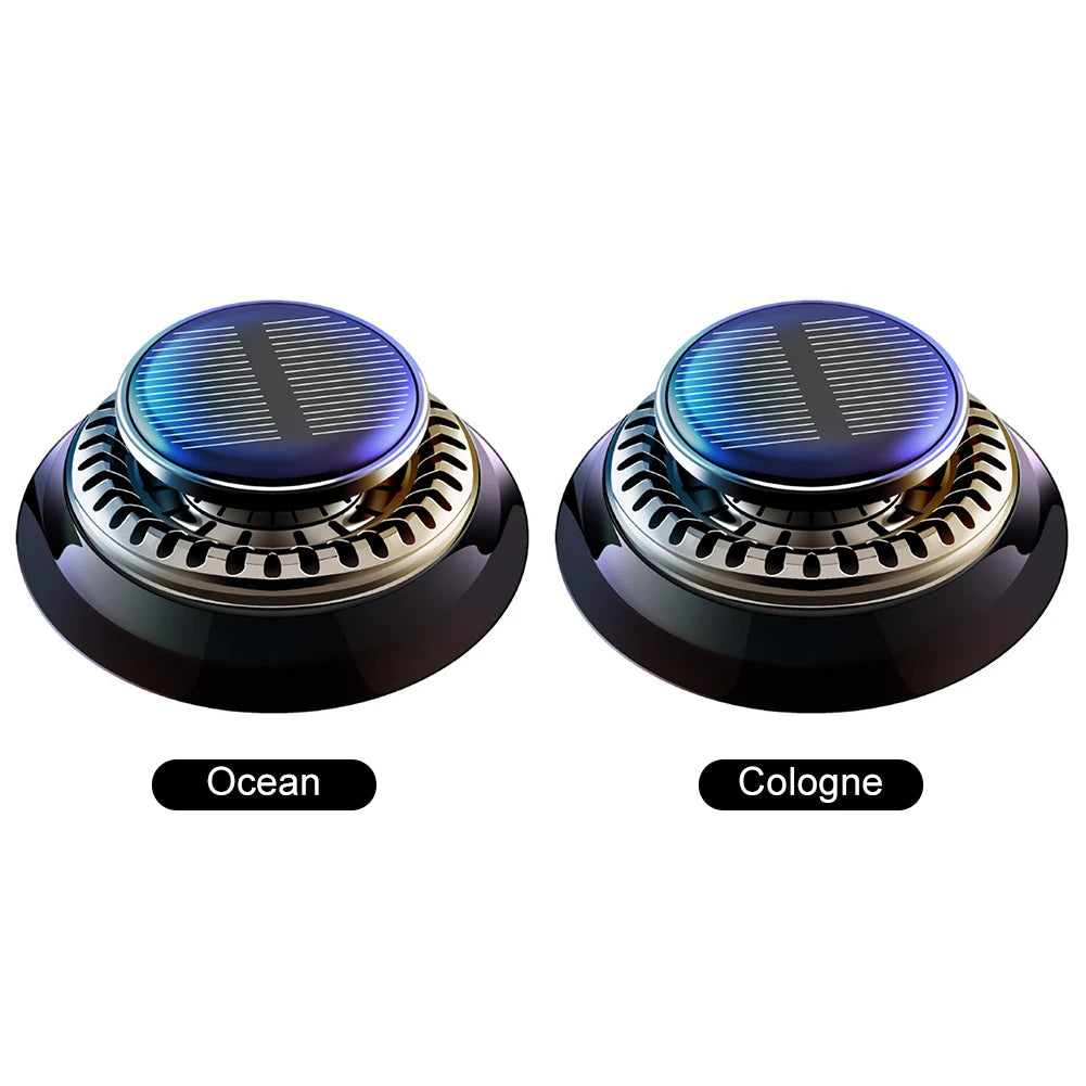 Purilite Select Solar-Powered Rotating Car Air Freshener – Long-Lasting Aromatherapy Diffuser with Essential Oils