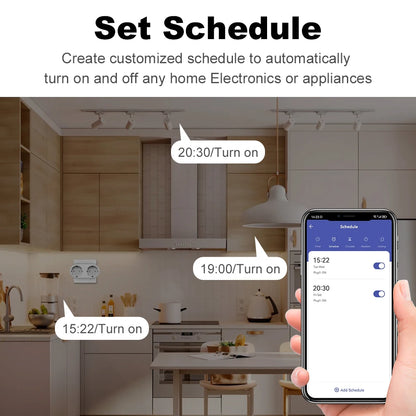 Purilite Select Smart WiFi Dual Outlet Plug | 2-in-1 Smart Socket | Energy Monitoring | Voice Control | 16A Programmable Smart Power Adapter (Set of 2)