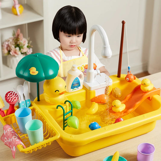 Purilite Select Kids Kitchen Sink Toy with Electric Dishwasher & Running Water