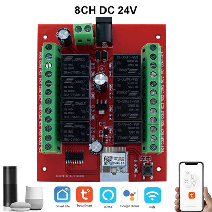 Purilite Select 8CH Tuya Smart WiFi Switch Module DC 12V / 24V