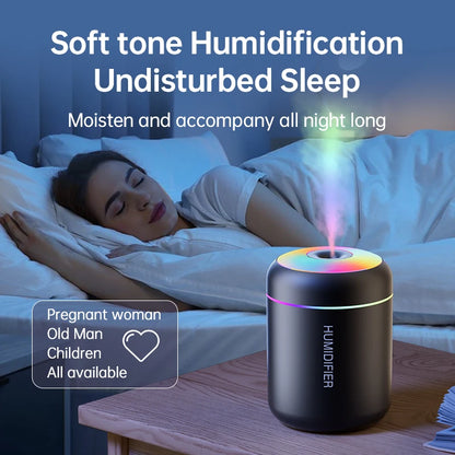 Purilite Select 180ML USB Mini Air Humidifier | Ultrasonic Aroma Diffuser | Essential Oil Mist Maker with Soft LED Light for Home, Bedroom & Car | Set of 2