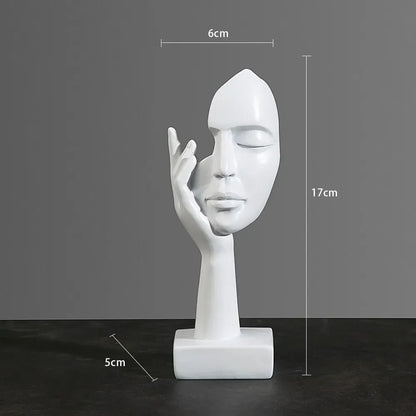 Purilite Select Resin Abstract Face Sculpture