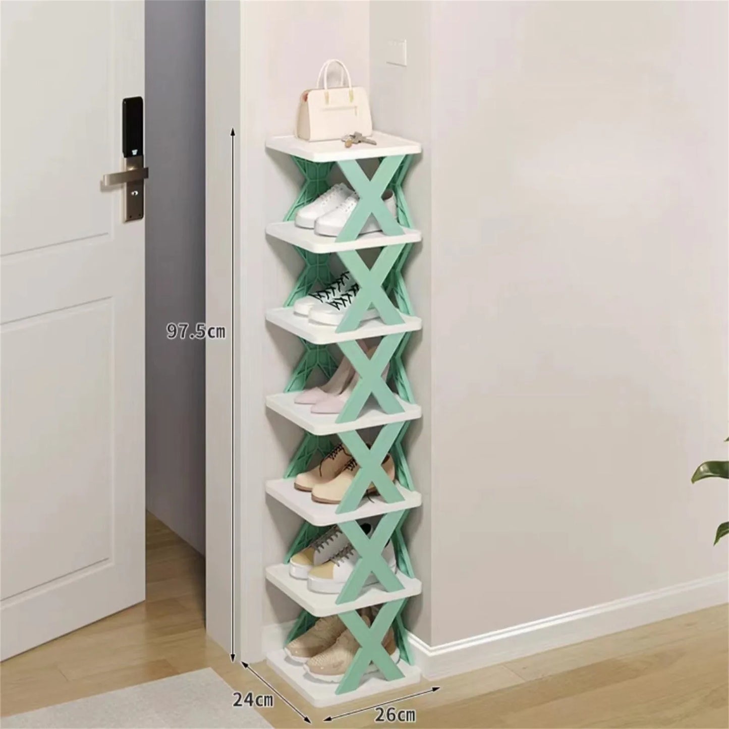 Purilite Select | Multi-Layer Detachable Shoe Rack Organizer | Space-Saving Plastic Shoe Storage Shelf for Home
