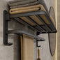 Purilite Select Matte Black 50CM Folding Towel Rack with Hook