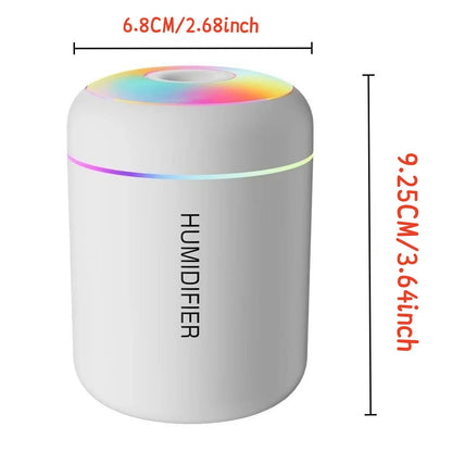 Purilite Select 180ML USB Mini Air Humidifier | Ultrasonic Aroma Diffuser | Essential Oil Mist Maker with Soft LED Light for Home, Bedroom & Car | Set of 2