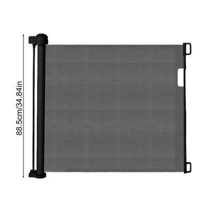 Purilite Select Retractable Baby Gate for Stairs | No-Drill Mesh Safety Gate | Freestanding Child & Pet Safety Door Barrier | Indoor Outdoor Home Use