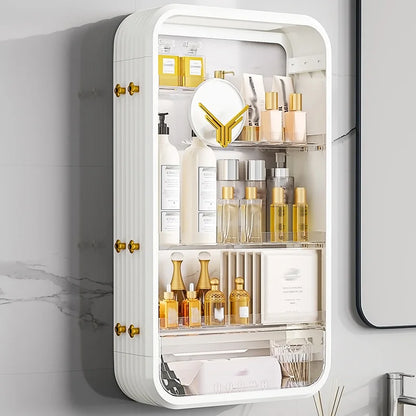 Purilite Select Multi-Layer Wall Mounted Storage Shelf | Large Capacity Organizer for Bathroom Kitchen Cosmetics and Household Items