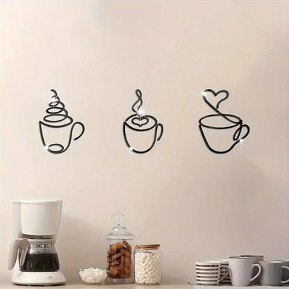Purilite Select 1/3PCS Creative Coffee Wall Hangings