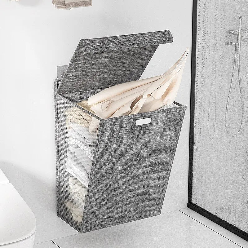 Purilite Select Foldable Adhesive Laundry Basket Hamper