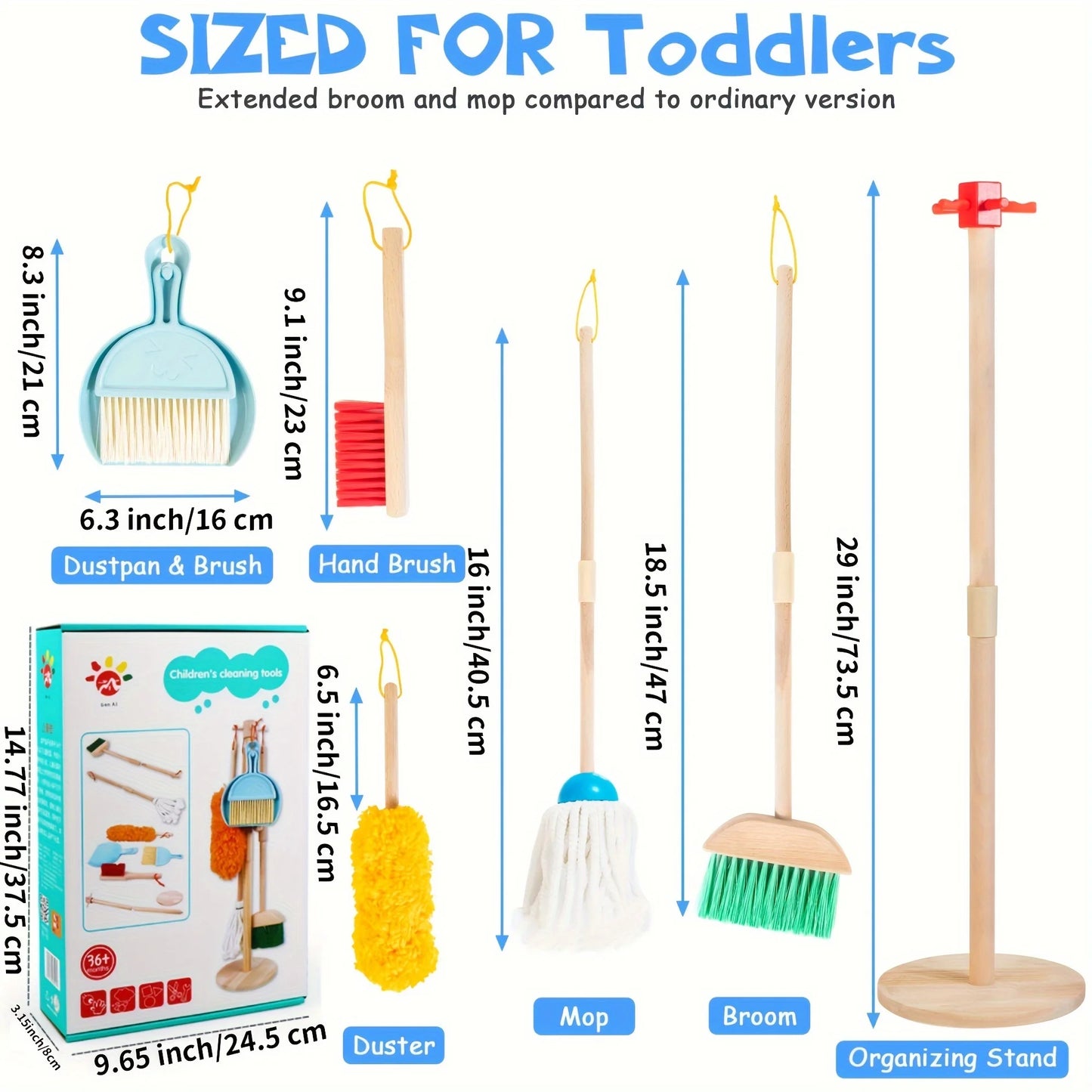 Purilite Select: Wooden kids cleaning set for toddlers