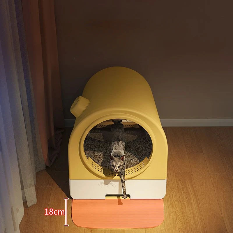 Purilite Select Fully Enclosed Extra Large Drawer-Style Cat Litter Box with Splash-Proof Space Capsule Design