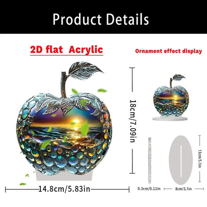 Purilite Select 2D Acrylic Apple Shape Table Ornaments