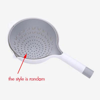 Purilite Select Double Layer Rotatable Drain Basket with Handle for Fruit Washing Vegetable Cleaning and Kitchen Storage