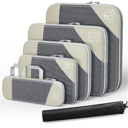 Purilite Select 6‑Piece Travel Organizer Compression Packing Cubes Set