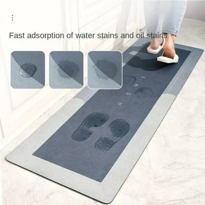 Purilite Select Modern Minimalist Diatomaceous Bathroom Mat Super Absorbent Quick Dry Non Slip Floor Rug