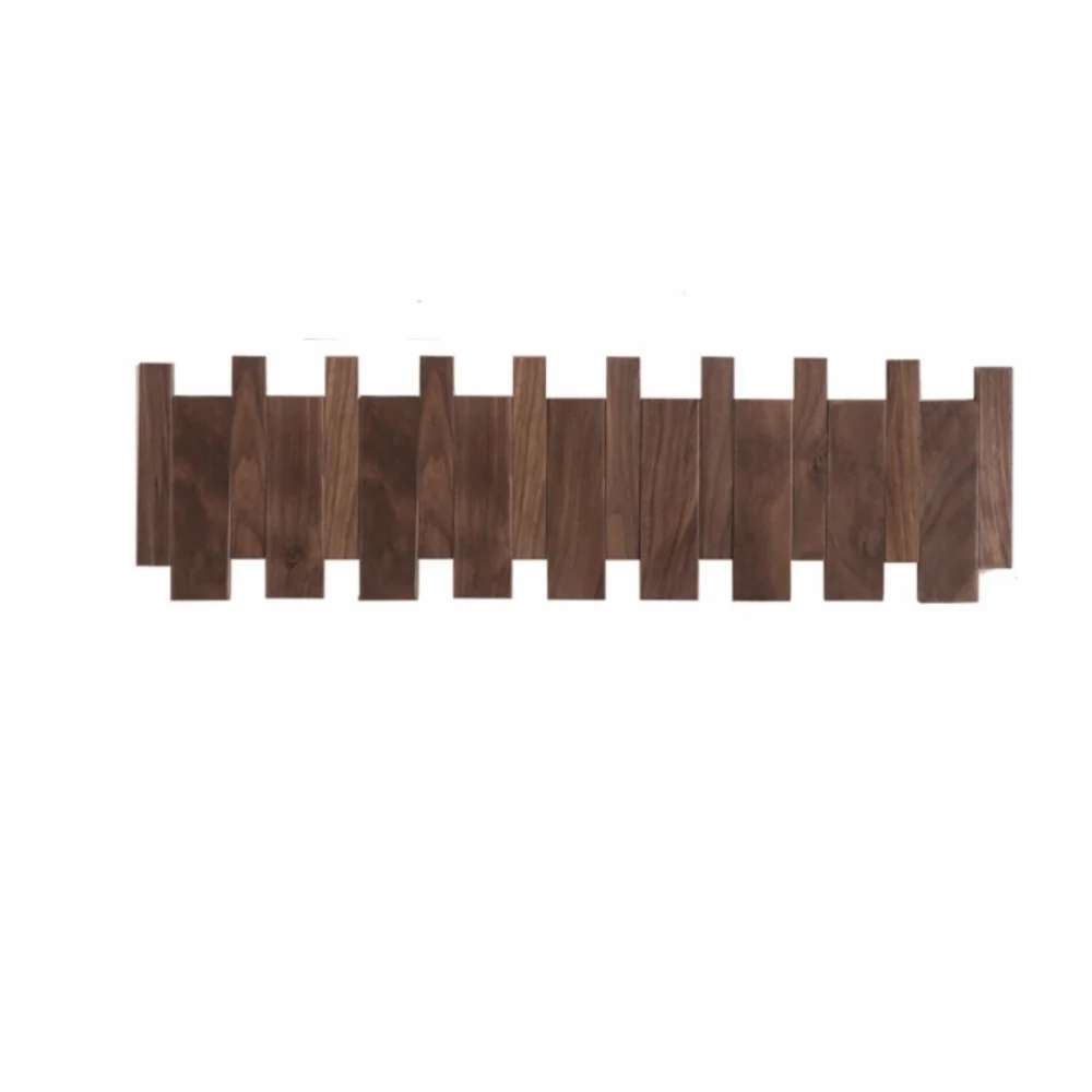 Purilite Select Creative Wall Mounted Wood Coat Rack | Piano Key Shaped 8 Hooks | Hats and Jacket Organizer | Entry Door and Home Decor