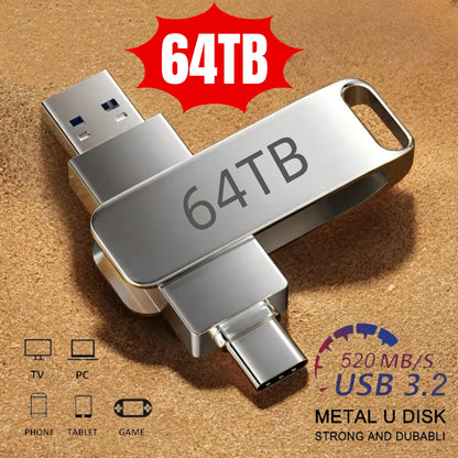 Purilite Select USB 3.2 High-Speed Metal Flash Drive, Portable Waterproof USB Memory Stick for PC, Laptop & Data Storage
