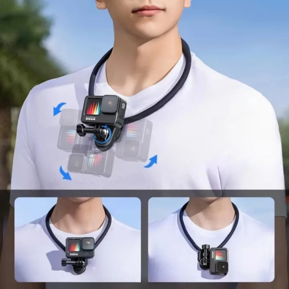 Purilite Select | Chest Mount Neck Bracket for Action Cameras | Anti-Shake Hands-Free Shooting Support