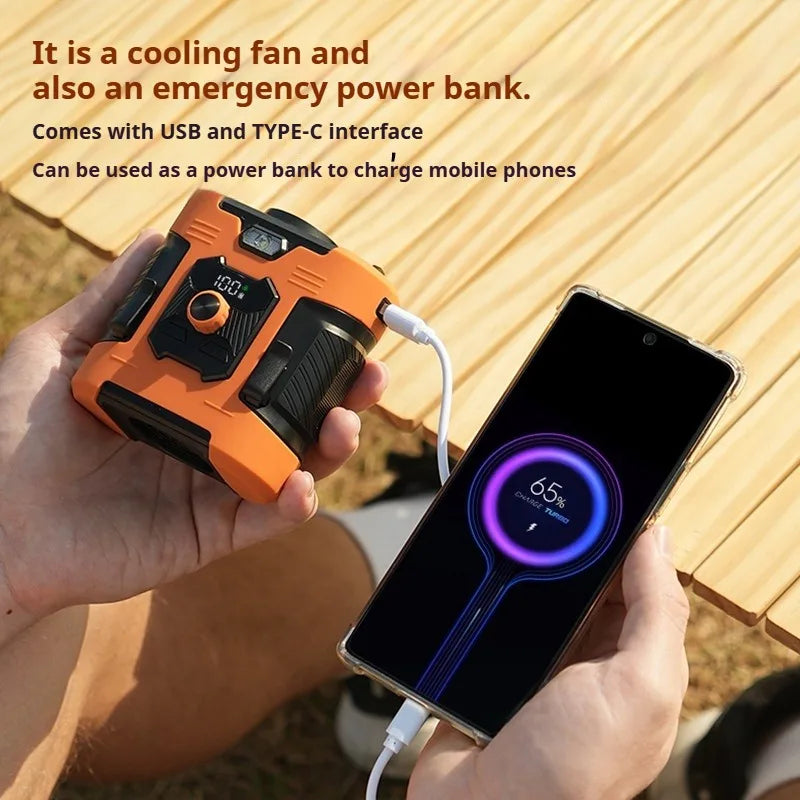 Portable High-Speed Waist-Mounted Fan