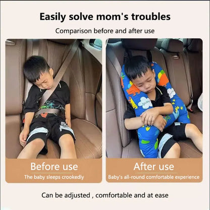 Purilite Select Car Sleeping Safety H-Shape Travel Pillow | Adjustable Head & Neck Support Cushion for Kids and Adults