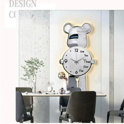 Purilite Select Aesthetic Bear Wall Clock with LED Lamp