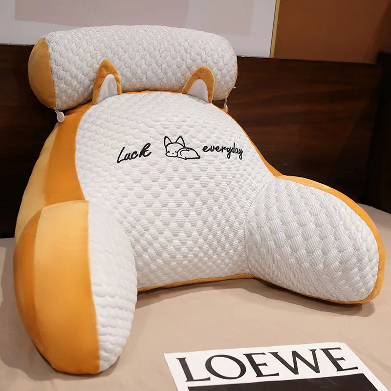 Purilite Select Ergonomic Reading Pillow | Adjustable Back Support & Soft Lumbar Cushion | Breathable Polyester Fabric for Bed, Sofa & Chair