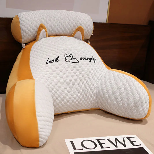 Purilite Select Ergonomic Reading Pillow | Adjustable Back Support & Soft Lumbar Cushion | Breathable Polyester Fabric for Bed, Sofa & Chair