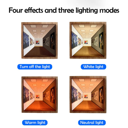 Purilite Select 3D Visual Night Light Wall Lamp | LED Optical Art Wall Mounted Light | 3 Color Atmosphere Lamp