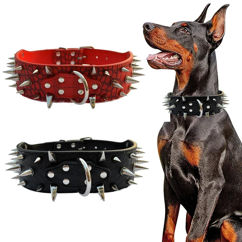 Purilite Select Adjustable Wide PU Leather Dog Collar