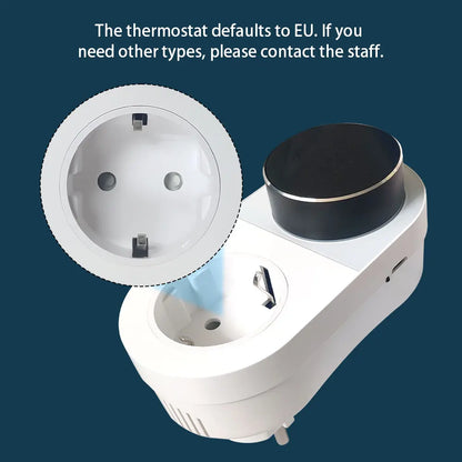 Purilite Select Smart WiFi Thermostat Plug | LED Display | App Control | Programmable Temperature Controller Socket | 16A Smart Heating & Cooling Plug