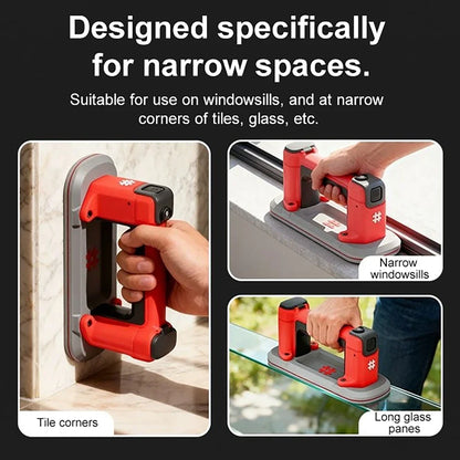 Purilite Select Electric Vacuum Suction Cup Lifter | 2400mAh Rechargeable Battery | Narrow Panel Glass Tile Heavy-Duty Lifting Tool