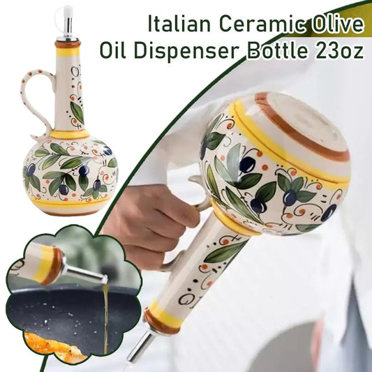 Purilite Select 700ml Embossed Ceramic Olive Oil Dispenser