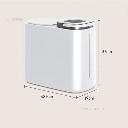 Purilite Select Dry and Wet Separation Tea Waste Bin Dual Compartment Household Trash Can