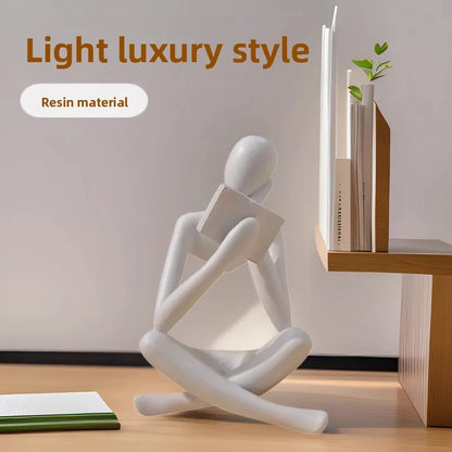 Purilite Select Light Luxury Abstract Reading Figure Statue