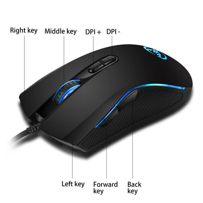 Purilite Select 61-Key Wired RGB Keyboard & Gaming Mouse Combo