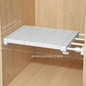Purilite Select Expandable Wardrobe Shelf Divider | Adjustable Closet Organizer | Punch-Free Storage Rack | Retractable Cabinet Shelf | Kitchen Bathroom Space Saver