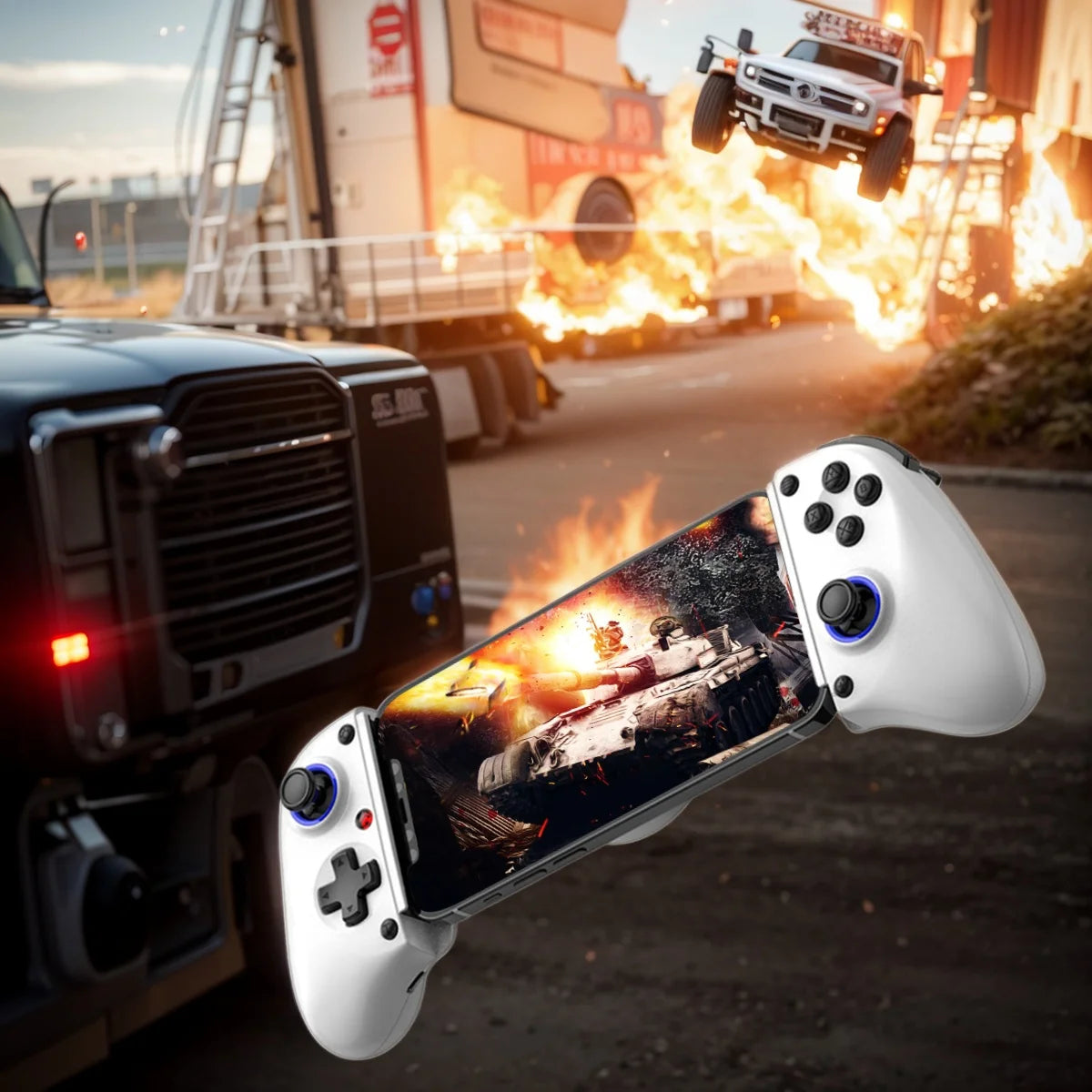Purilite Select Wireless Mobile Game Controller | Bluetooth Telescopic Gamepad for Android iOS PC and Console | Stretchable Gaming Controller with Dual Vibration | Pack of 2