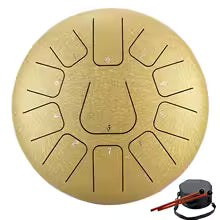 Purilite Select | 8 Inch Steel Tongue Drum 11 Notes | Key of F Handpan Drum | Meditation Yoga Musical Instrument with Carry Bag