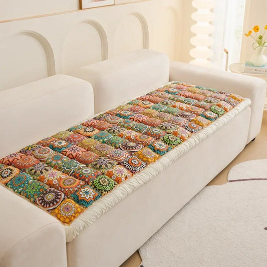 Purilite Select | Pure Cotton Sofa Cushion | Non-Slip Rectangular Couch Seat Mat for All Seasons